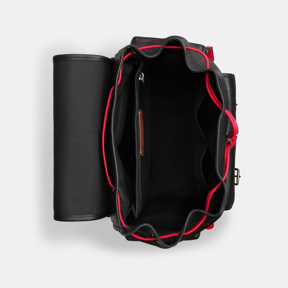 COACH®,Sprint Backpack In Signature Canvas,,Inside View,Top View