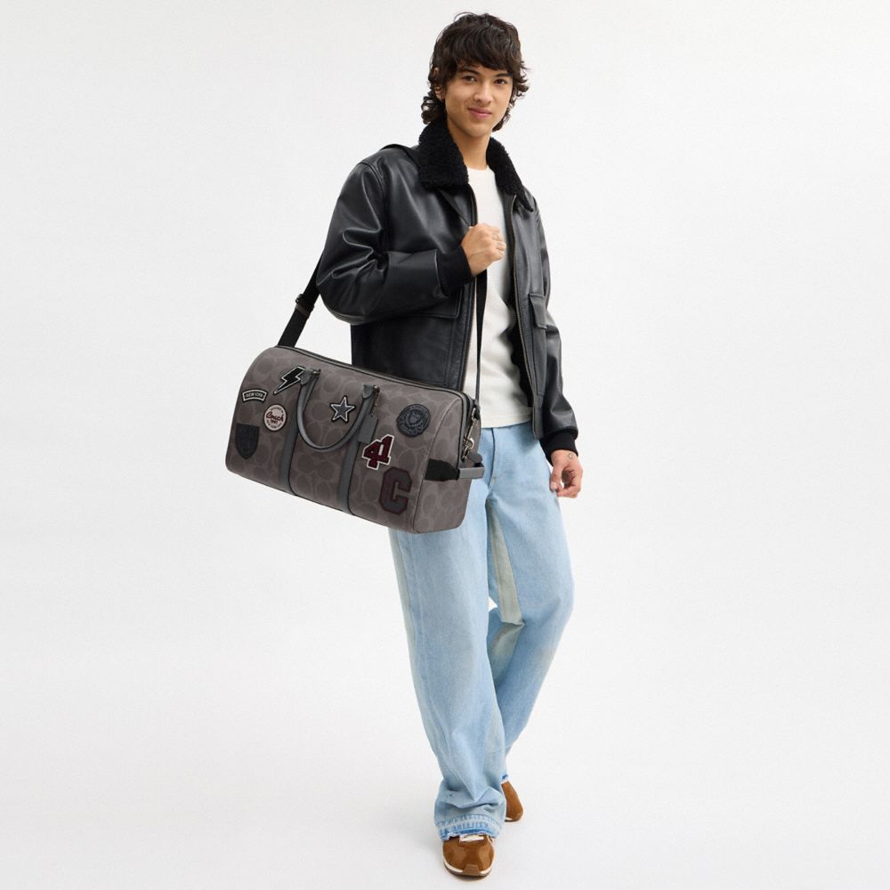 COACH®,Toile exclusive,Bronze Industriel/Gris Multi,Detail View