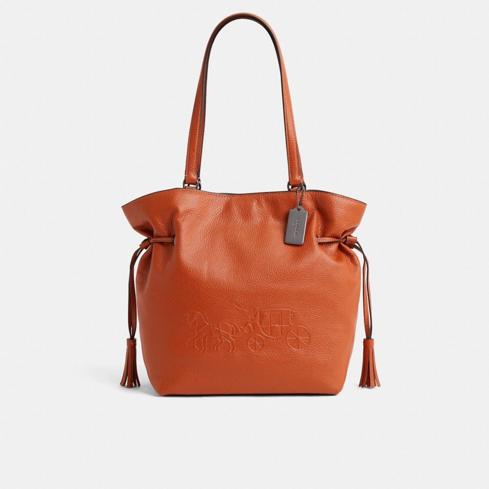 COACH®,Restored Andy Tote With Horse And Carriage,,Front View