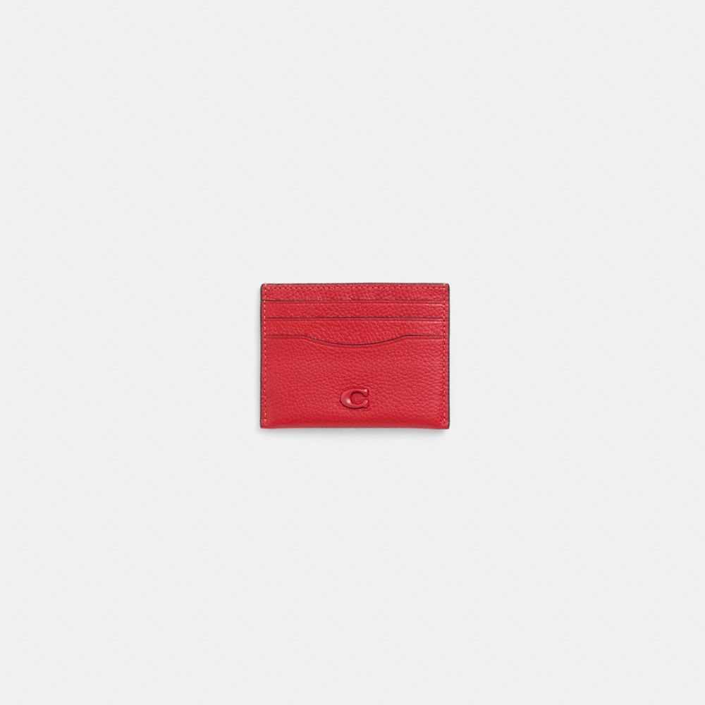 Coach Restored Card Case In Red