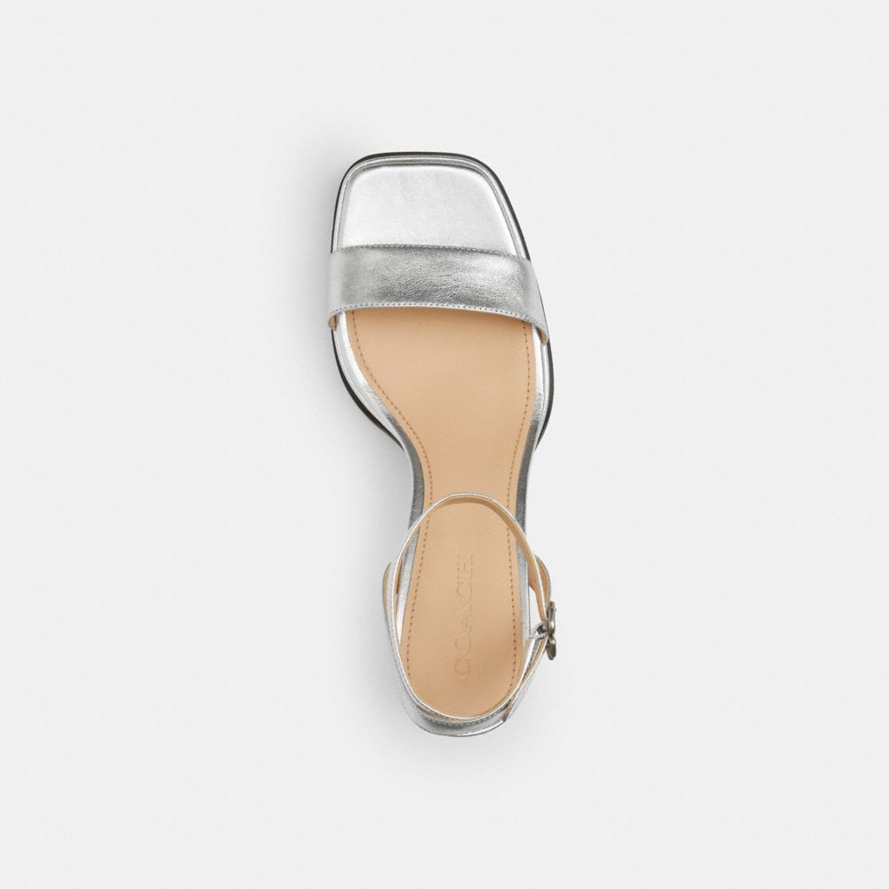 COACH®,Tea Rose Platform Sandal,,Inside View,Top View