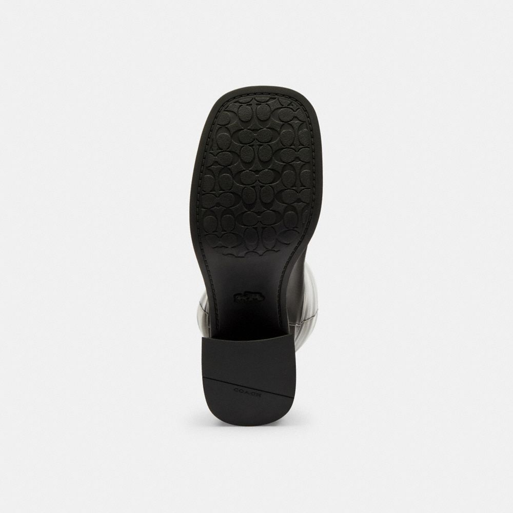 Coach Sculpted C Tall Boot In Loved Leather In Black