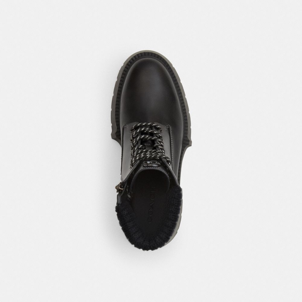 COACH®,Leah Platform Lace Up Bootie,,Inside View,Top View