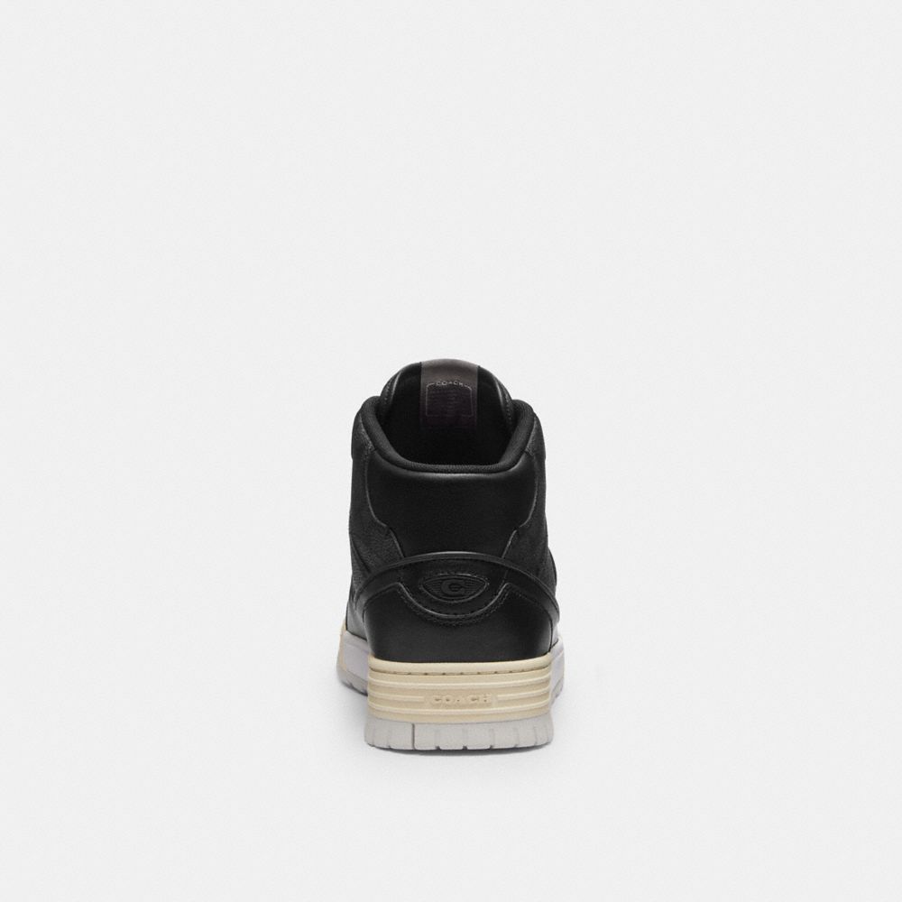Coach Soho Mid Top Sneaker In Signature Canvas In Black