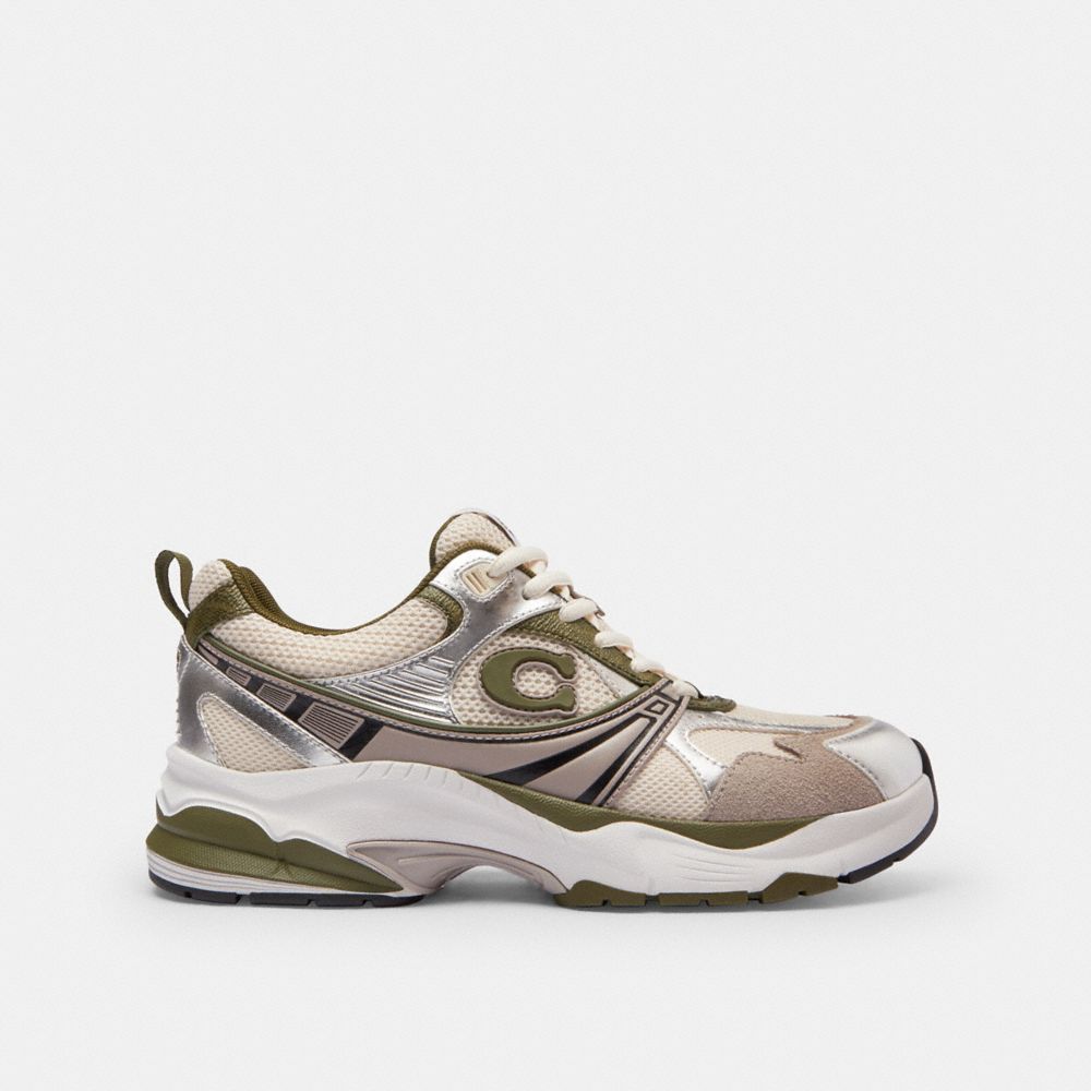 COACH®,メッシュ スニーカー,スニーカー,ｵﾘｰﾌﾞ ﾏﾙﾁ