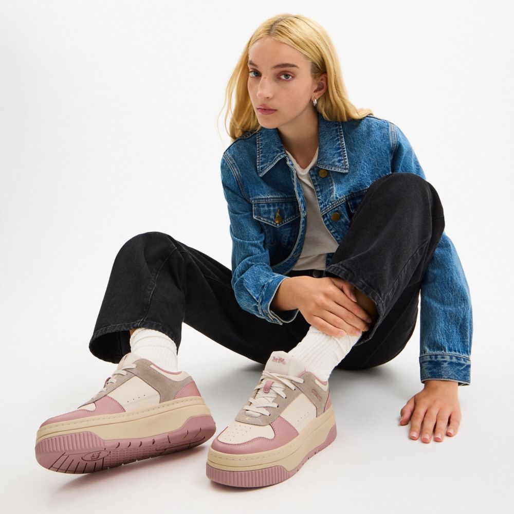 COACH®,Platform Sneaker,Multi Color,Detail View