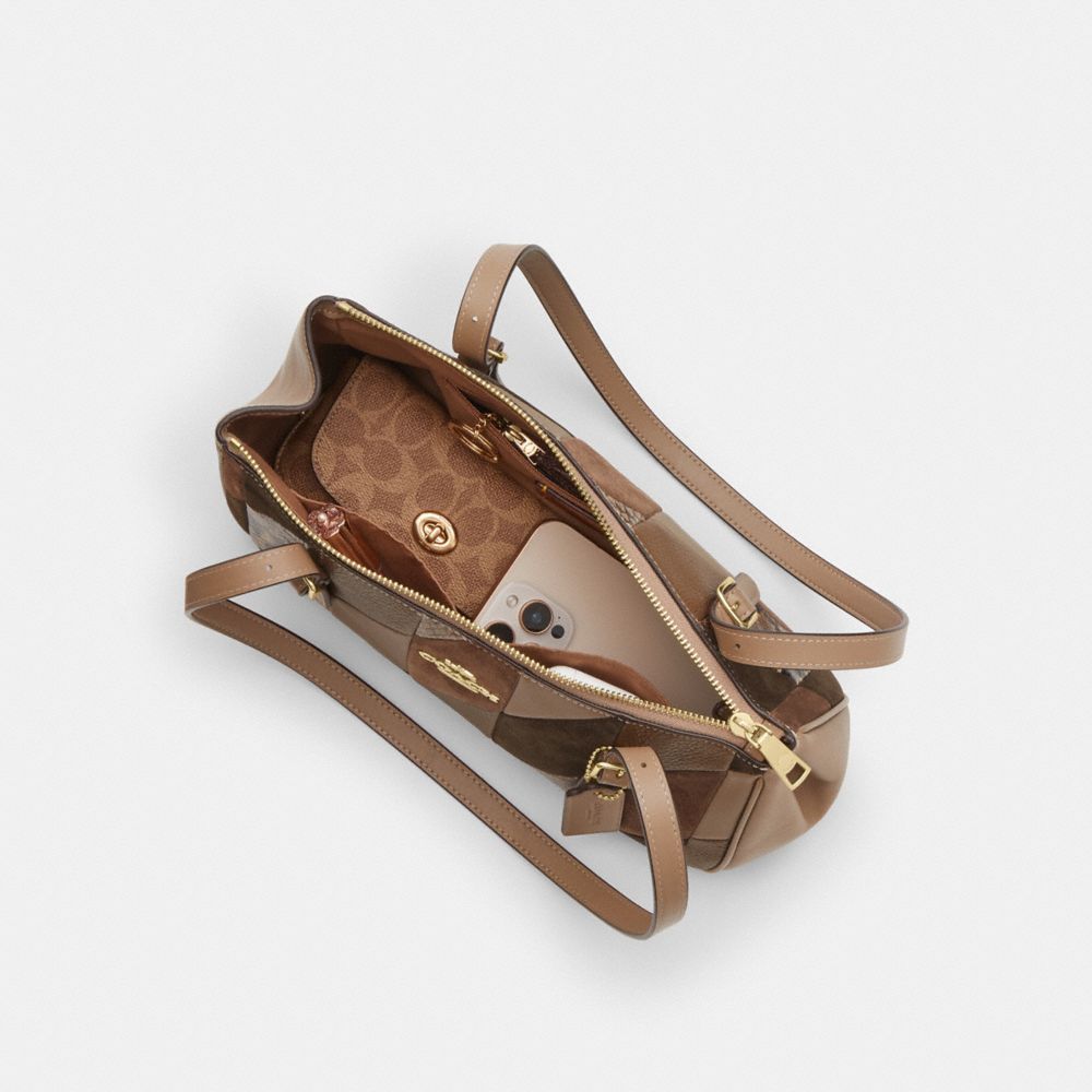 COACH®,Asher Shoulder Bag With Patchwork,,Inside View,Top View