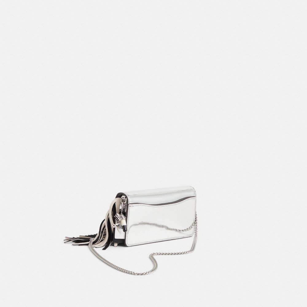 COACH®,Upcrafted Tabby Crossbody In Silver Metallic,Silver,Angle View