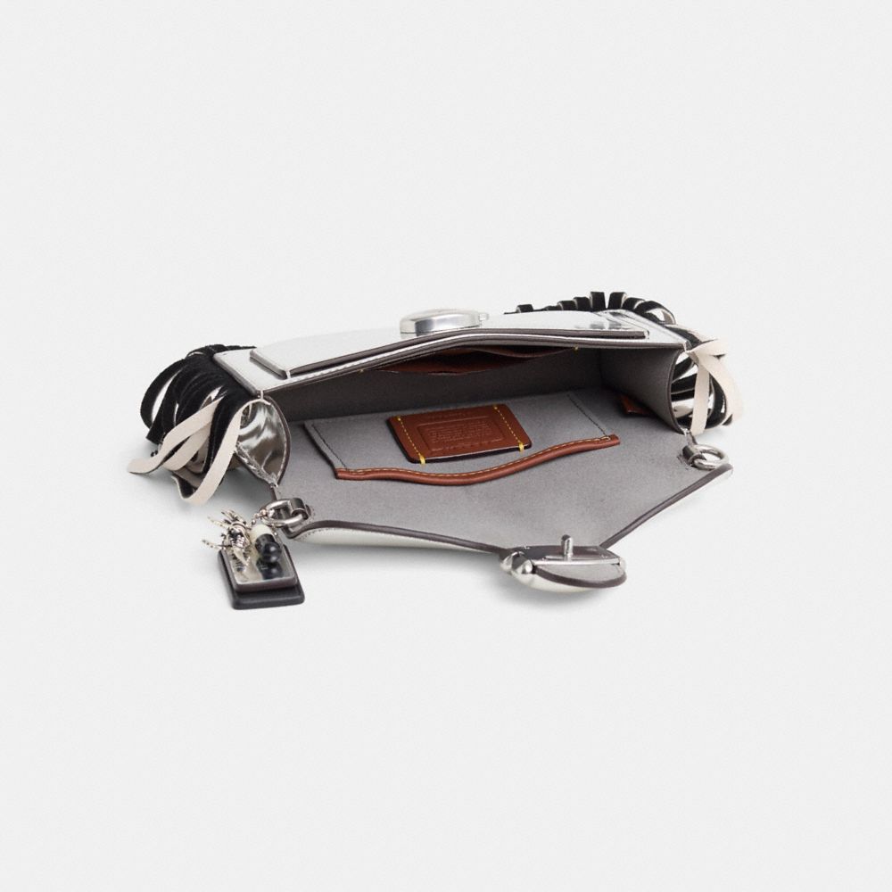 COACH®,Upcrafted Tabby Crossbody In Silver Metallic,Silver,Inside View,Top View