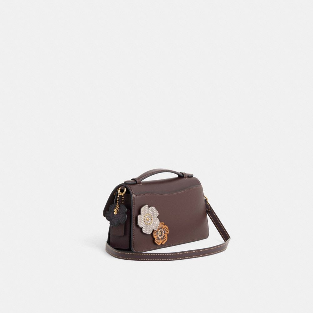 COACH®,Upcrafted Juno Bag,Brown,Angle View