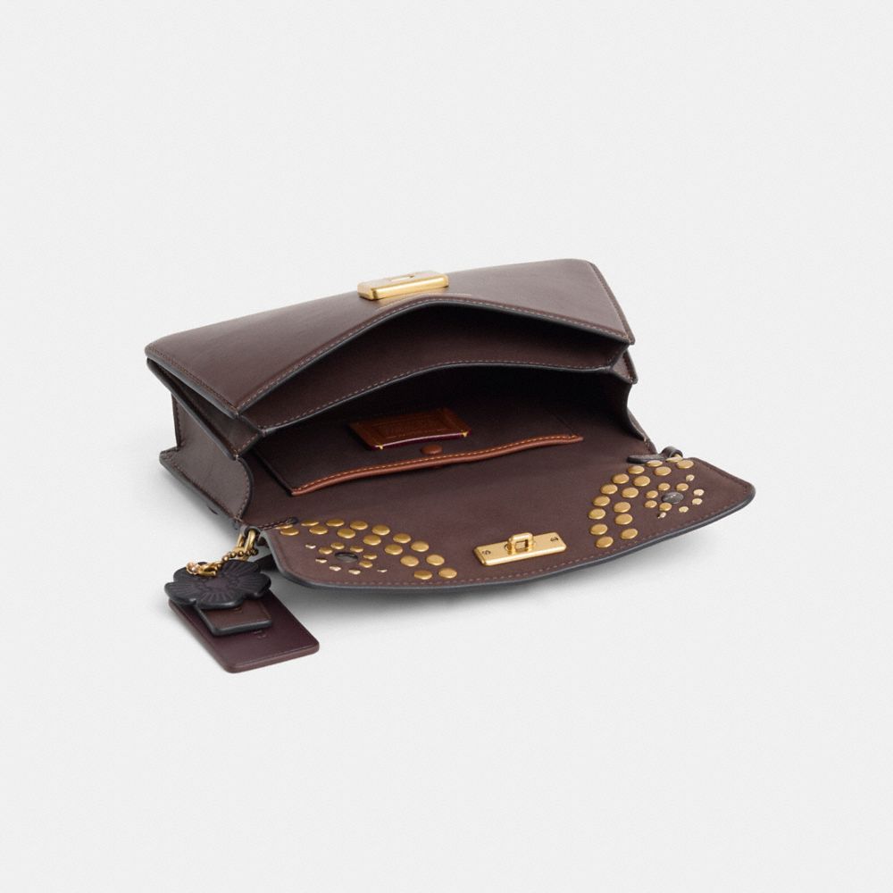 COACH®,Upcrafted Juno Bag,Brown,Inside View,Top View