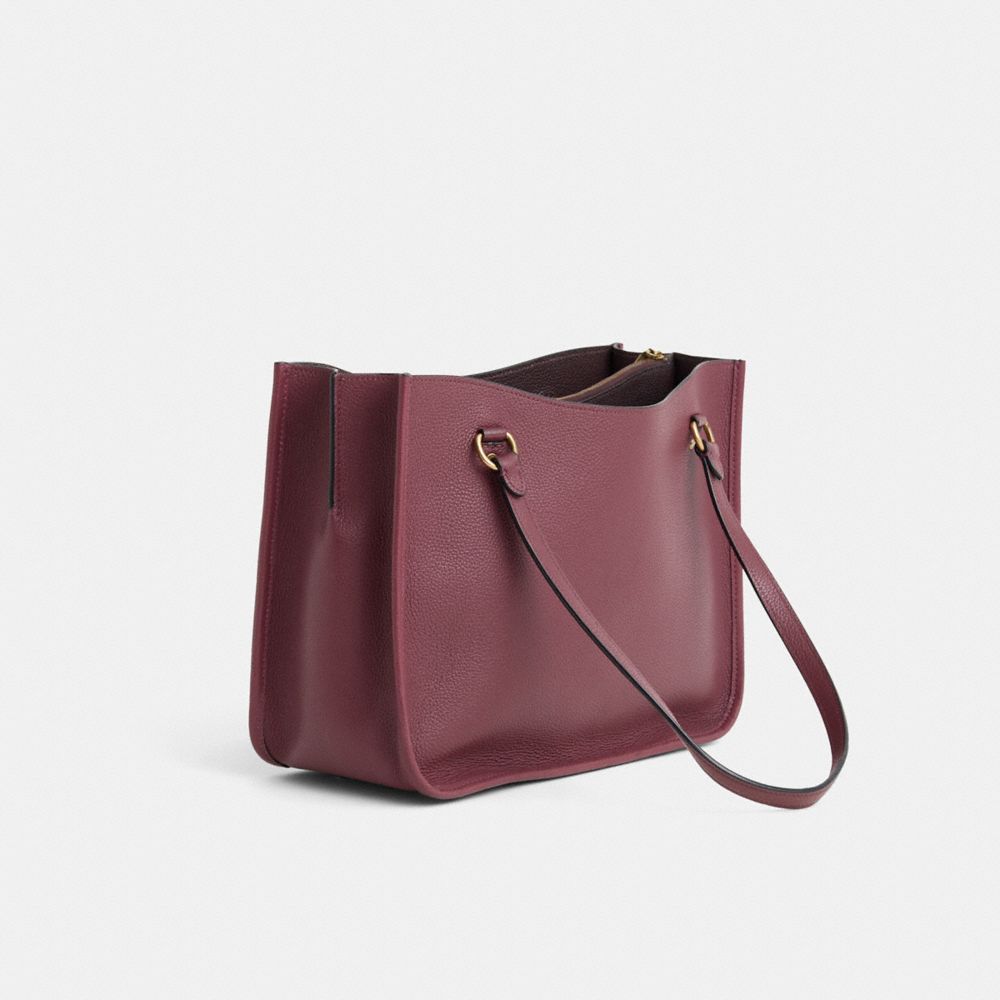 COACH®,Upcrafted Tyler Carryall,Leather,Suede,Tote,Embossed,Metal,Animal Skin Embossing,Pattern,Patchwork,Logo,Brass,Casual,Multi Color,Angle View