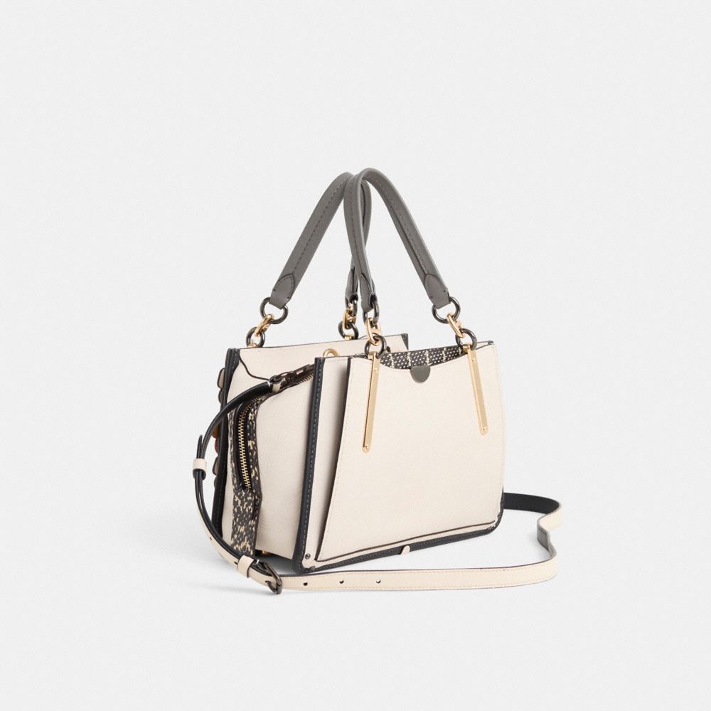 COACH®,Upcrafted Dreamer With Snakeskin Detail,Cream,Angle View