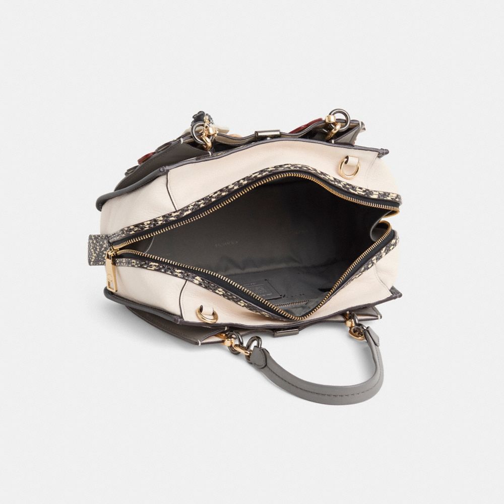 COACH®,Upcrafted Dreamer With Snakeskin Detail,Cream,Inside View,Top View