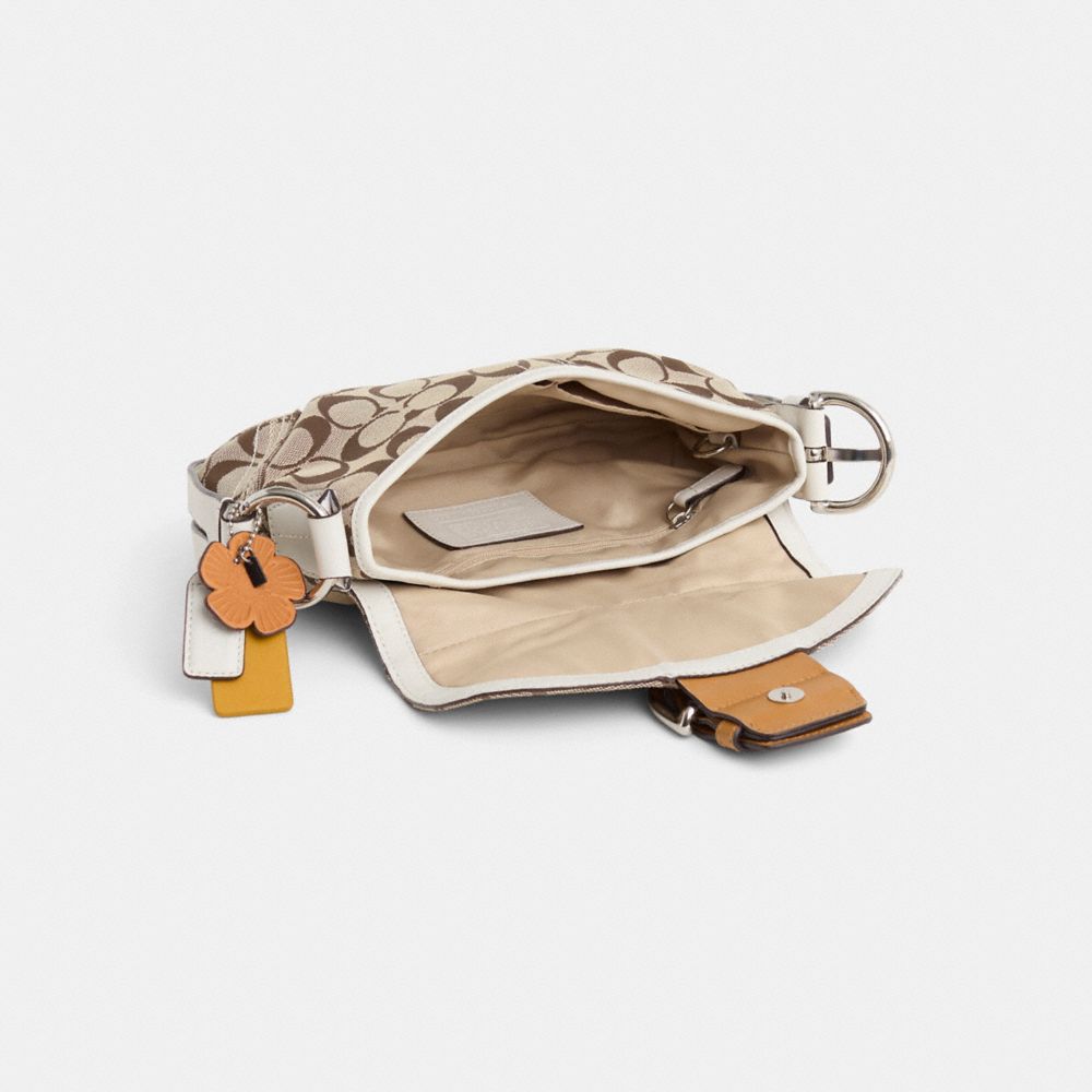 COACH®,Upcrafted Small Soho Flap In Signature,,Inside View,Top View