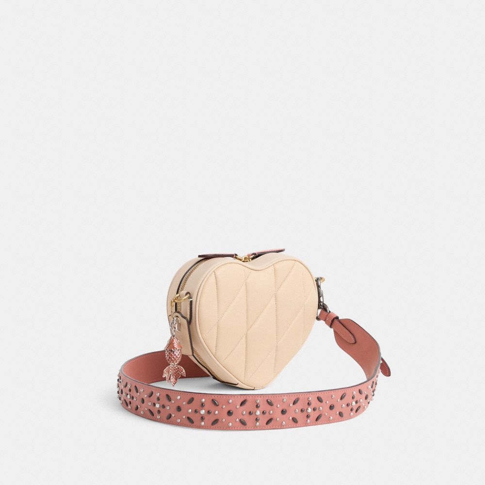 COACH®,Upcrafted Heart Crossbody Bag With Quilting,,Angle View