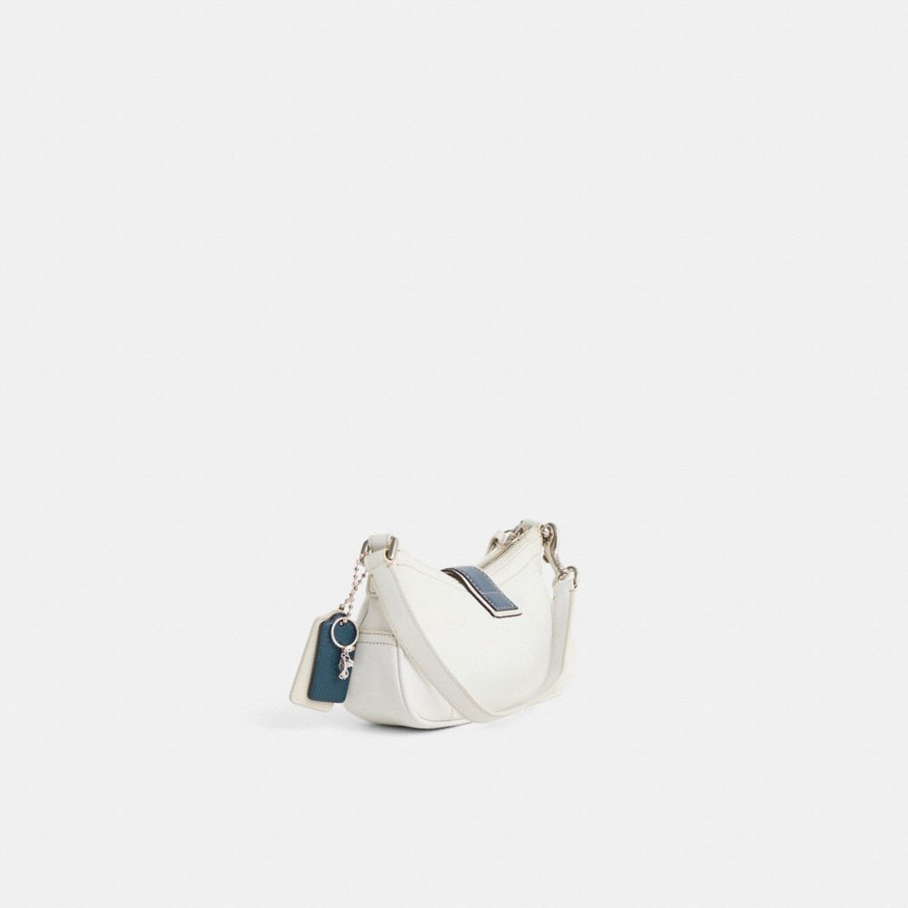 COACH®,Upcrafted Vintage Hamptons Buckle Demi Bag,White,Angle View