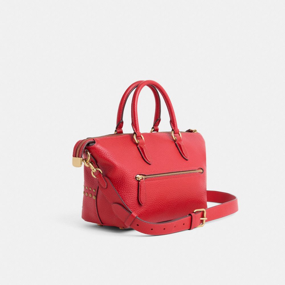 COACH®,Upcrafted Cara Satchel Bag,,Angle View