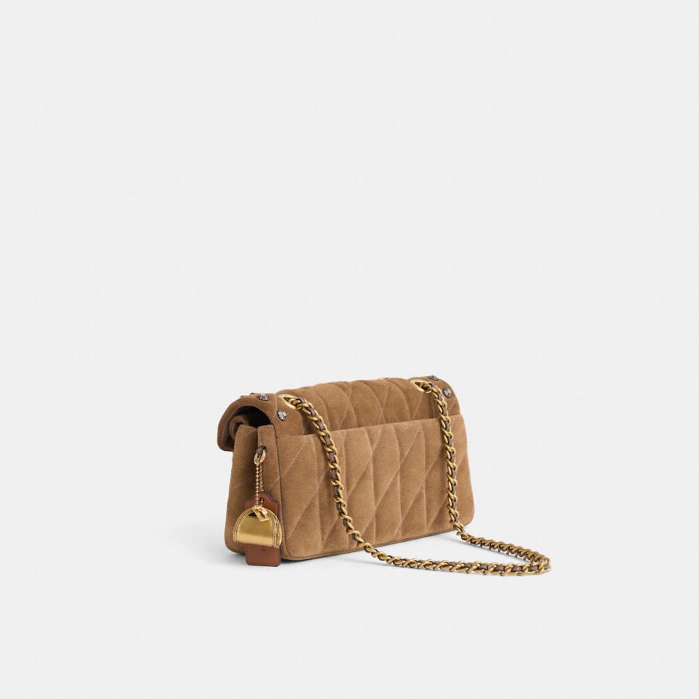 COACH®,Upcrafted Tabby Shoulder Bag 26 With Quilting,Brown,Angle View
