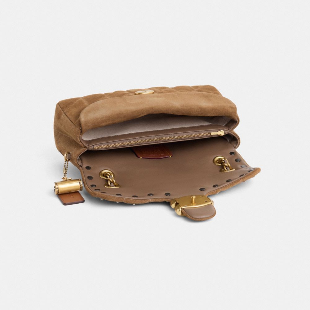 COACH®,Upcrafted Tabby Shoulder Bag 26 With Quilting,Brown,Inside View,Top View