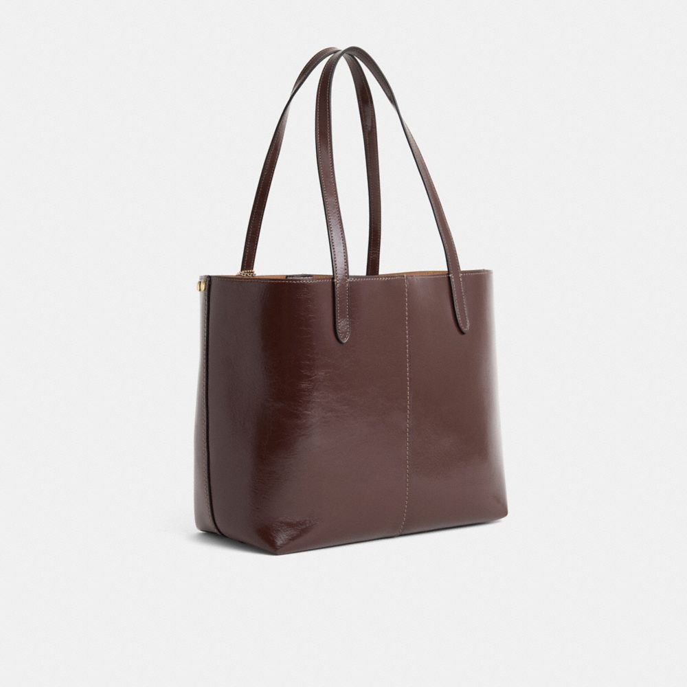 COACH®,Upcrafted North Tote Bag 32,Brown,Angle View