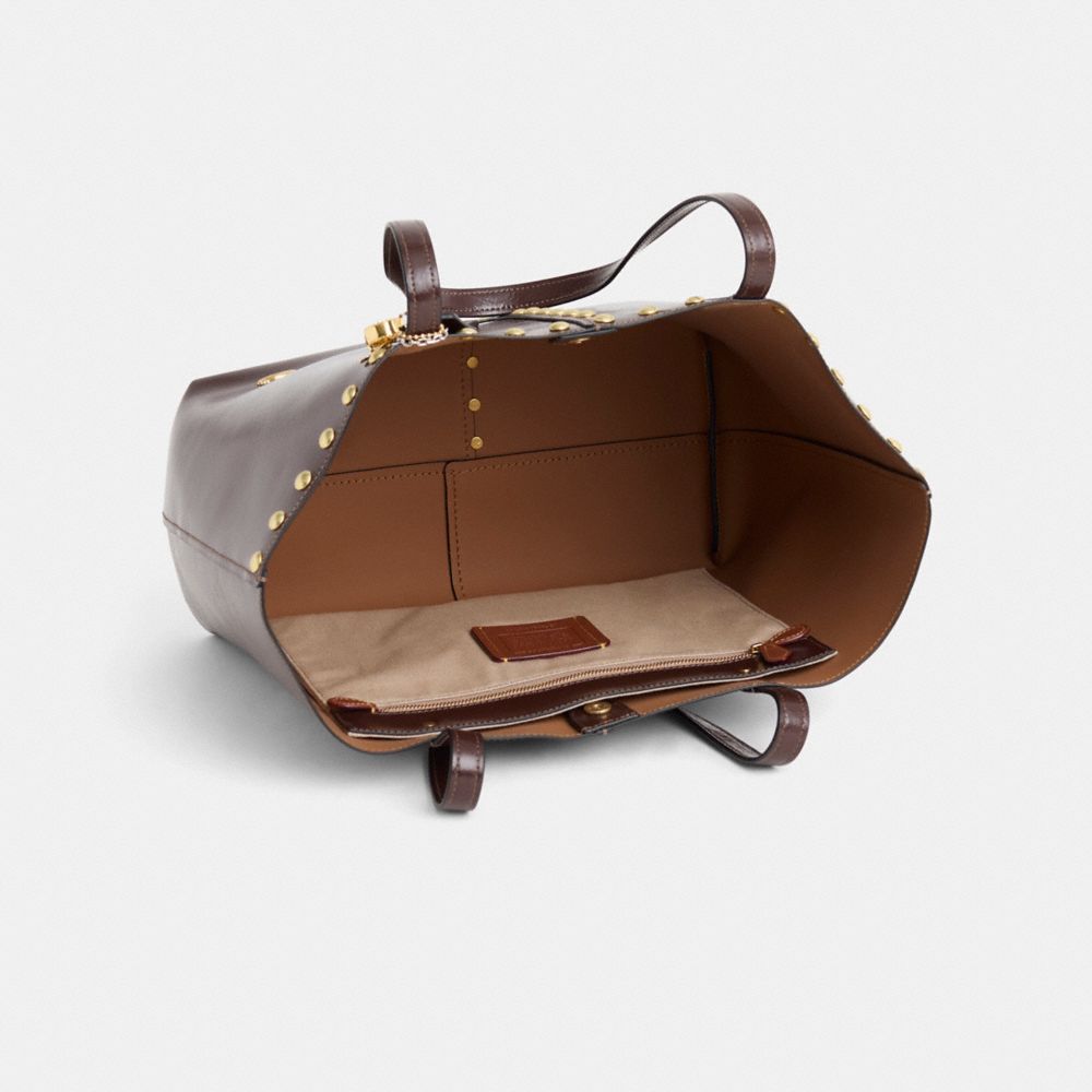 COACH®,Upcrafted North Tote Bag 32,Brown,Inside View,Top View