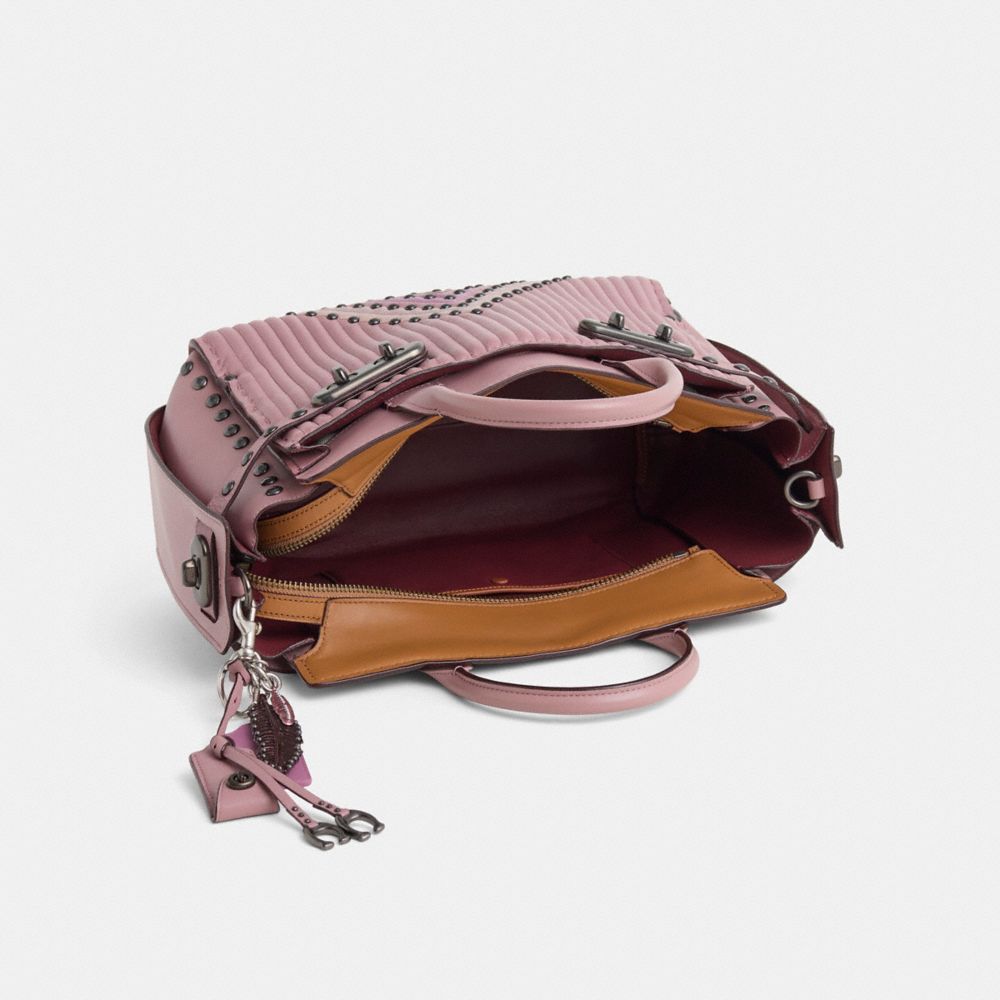 COACH®,Upcrafted Coach Double Swagger Bag With Colorblock Quilting And Rivets,,Inside View,Top View