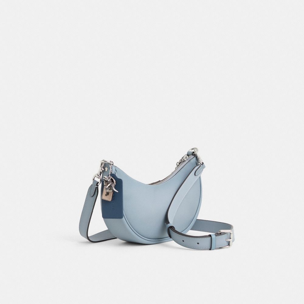 COACH®,Upcrafted Mira Shoulder Bag,Blue,Angle View