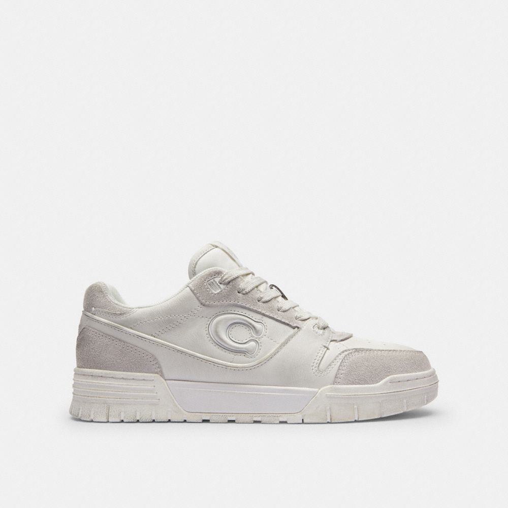Coach Soho Sneaker In Distressed Leather In White