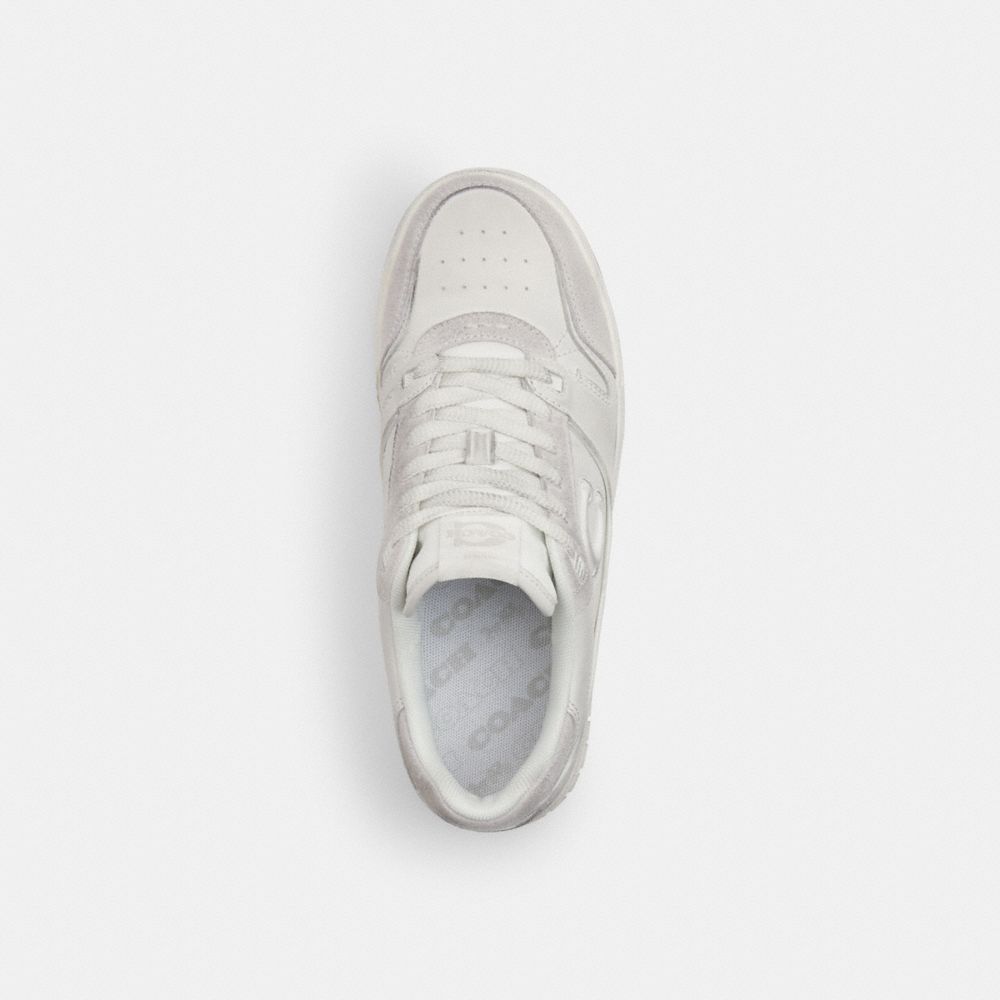 Coach Soho Sneaker In Distressed Leather In White