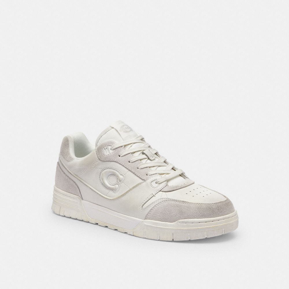 Coach Soho Sneaker In Distressed Leather In White