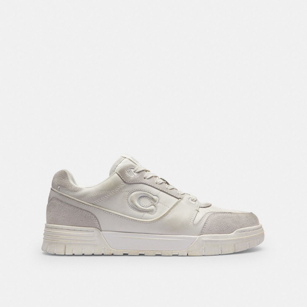 Coach Soho Sneaker In Distressed Leather In White