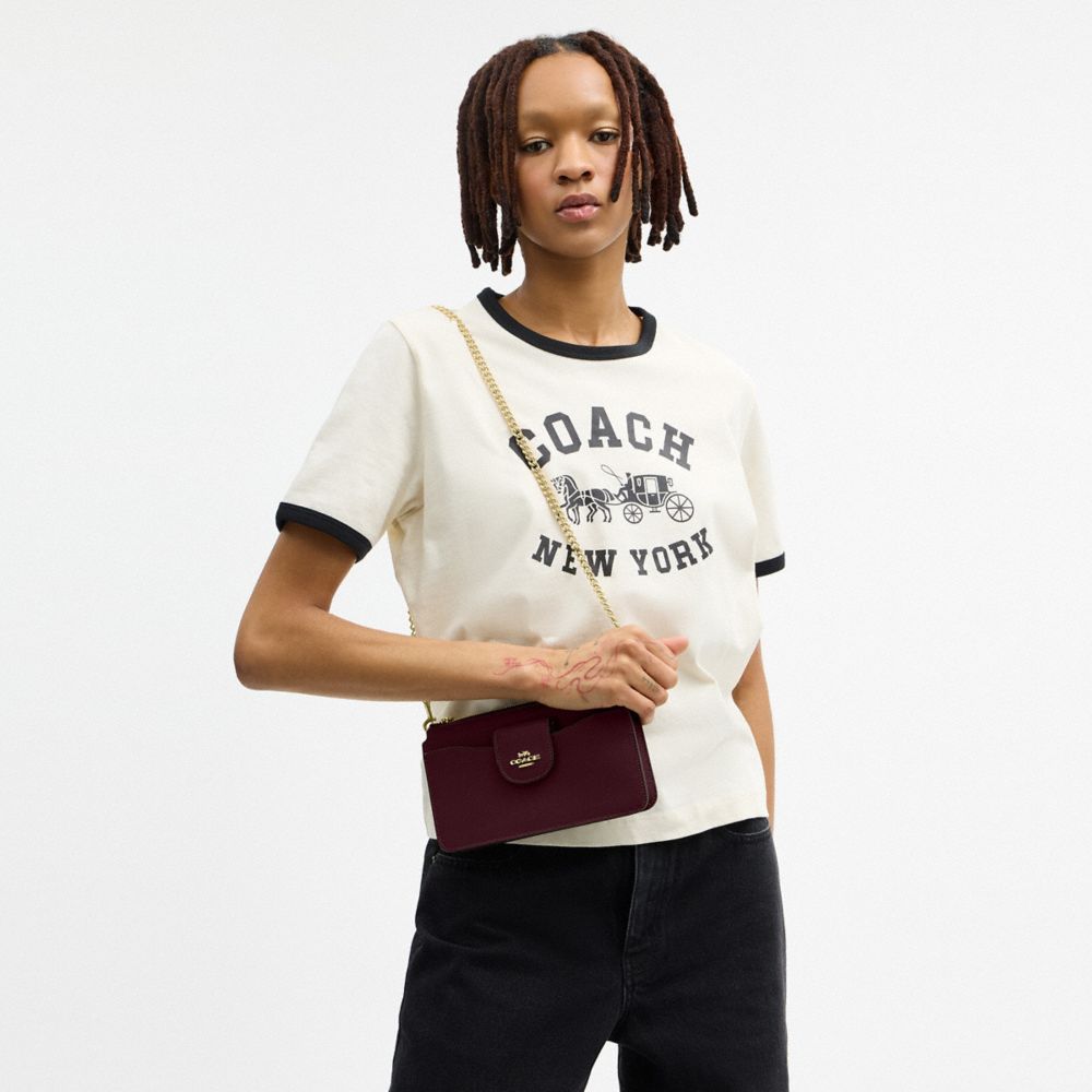 COACH®,SAC BANDOULIÈRE POPPY,Im/Pin Foncé,Detail View