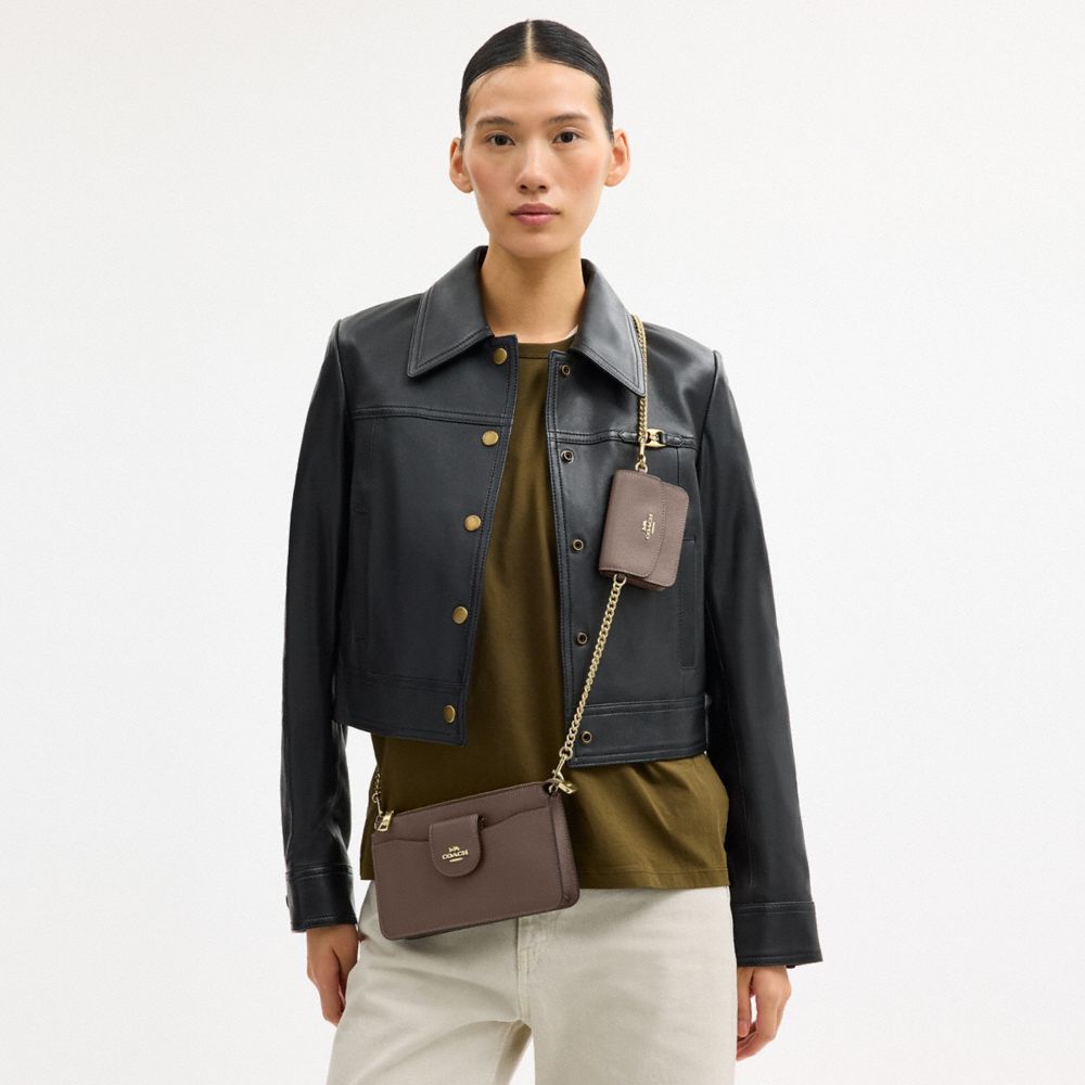 COACH®,Poppy Crossbody Bag,Brown