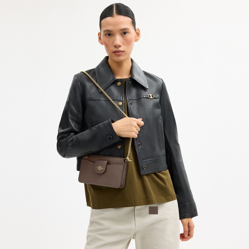 COACH®,Poppy Crossbody Bag,Brown,Detail View