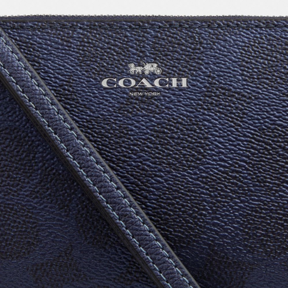 COACH®,Corner Zip Wristlet In Signature Canvas,,Closer View