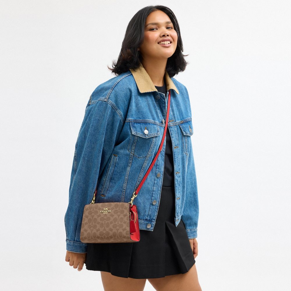 COACH®,Gia Crossbody Bag In Signature Canvas,Brown