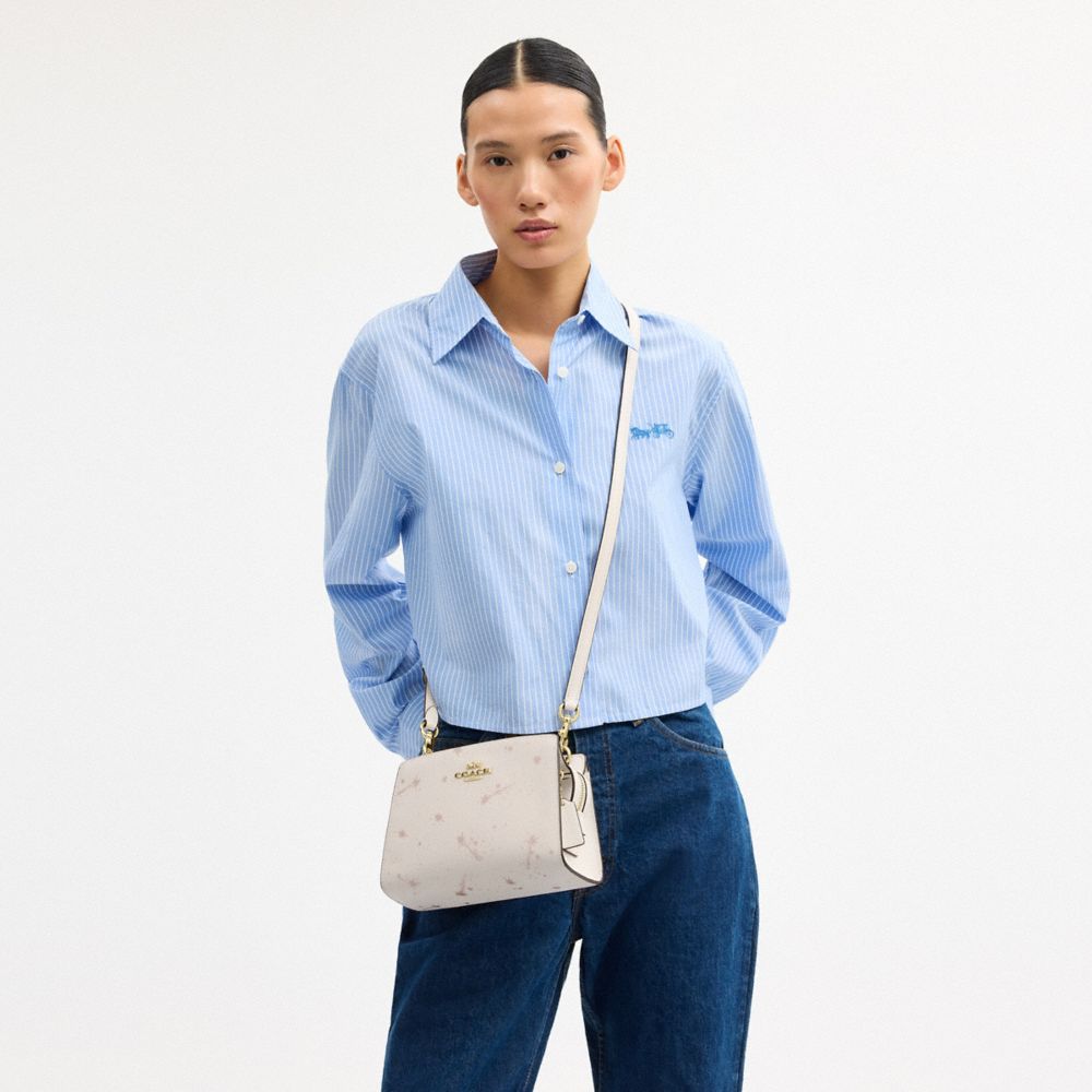 COACH®,Gia Crossbody Bag With Star Print,Cream