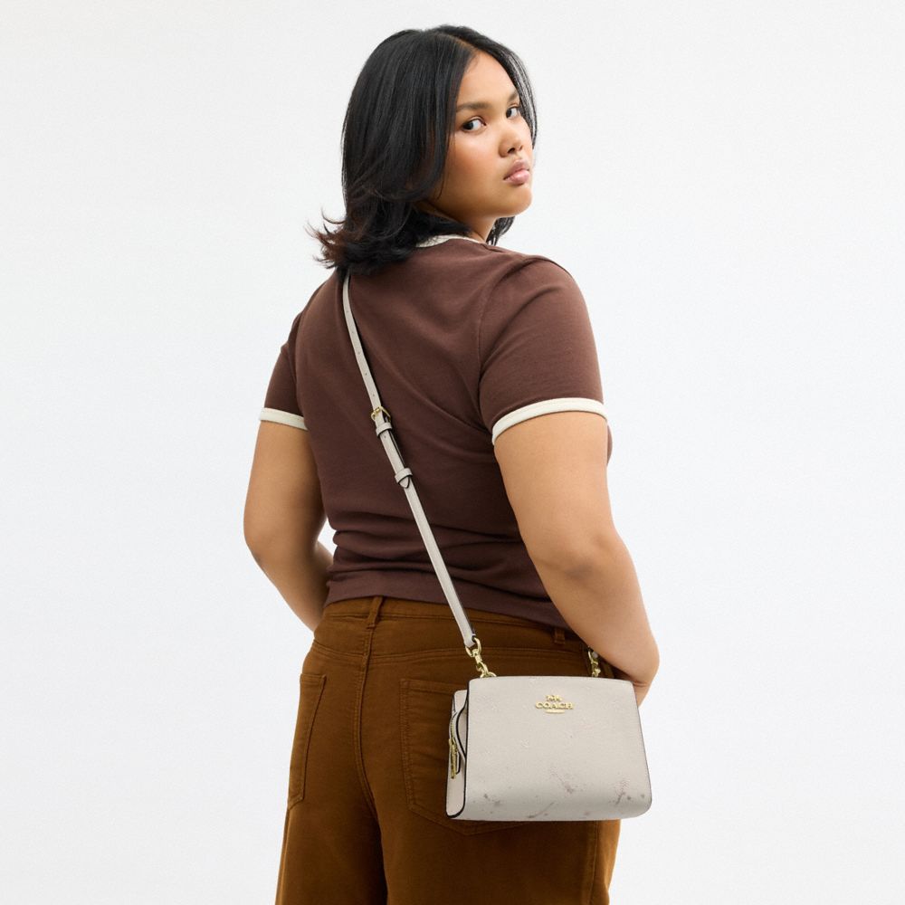 COACH®,Gia Crossbody Bag With Star Print,Cream