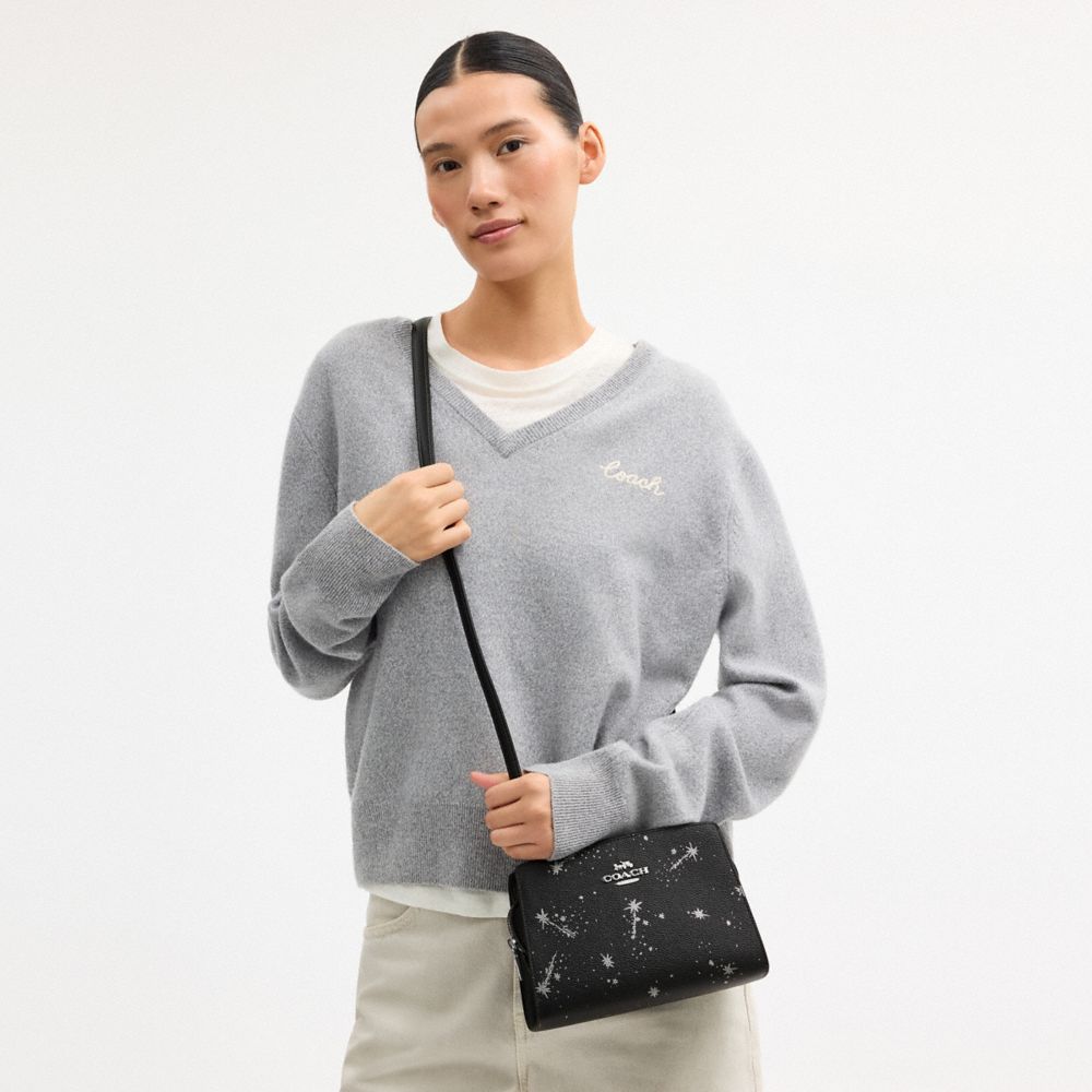 COACH®,Gia Crossbody Bag With Star Print,Black