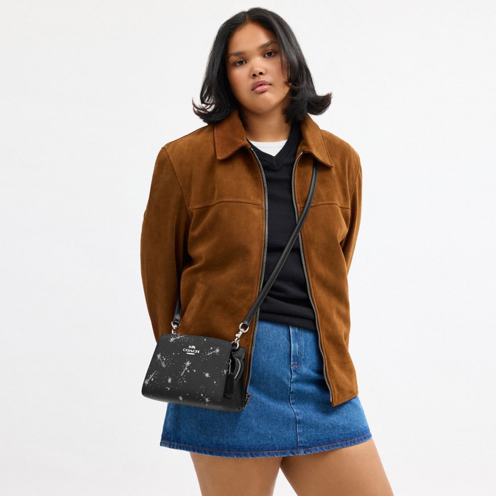 COACH®,Gia Crossbody Bag With Star Print,Black