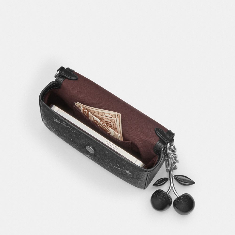 COACH®,Mini Josie Top Handle Bag With Star Print,,Inside View,Top View