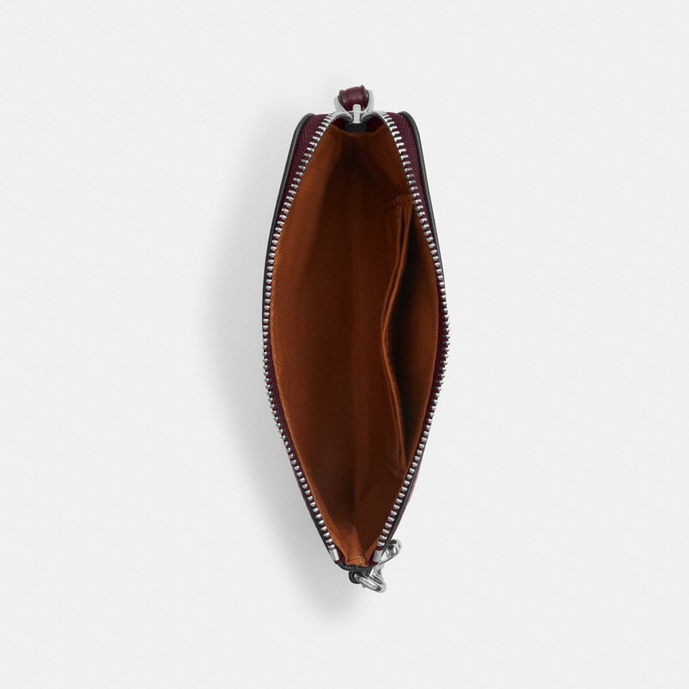 COACH®,Cuir lisse,Argent/Vin Foncé,Inside View,Top View