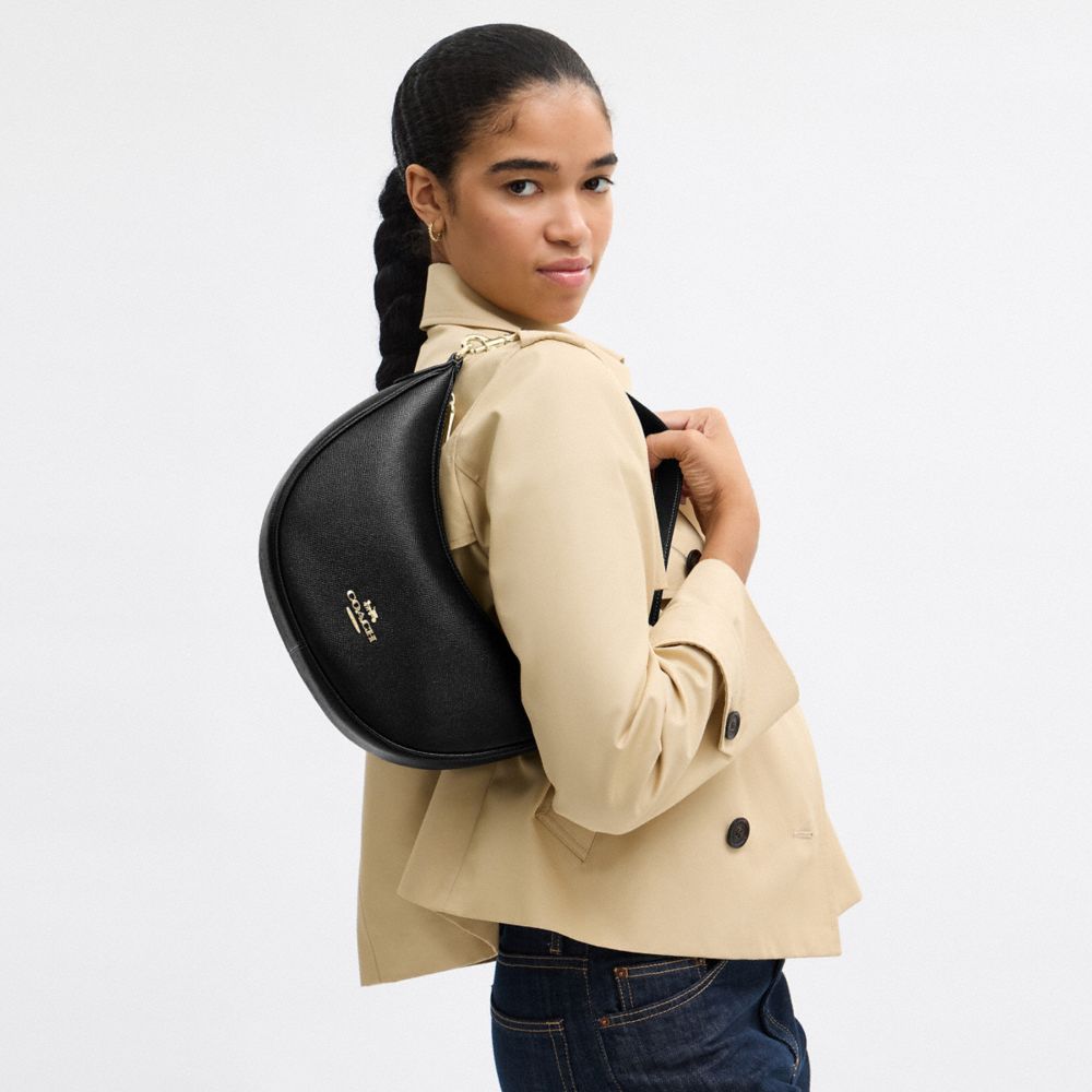 COACH®,Aria Shoulder Bag,Black,Detail View