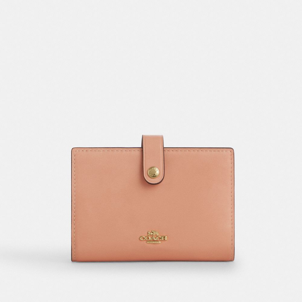 COACH®,2-In-1 Wallet,Leather,Bi Fold,Logo,Metal,Set,Casual,,Front View