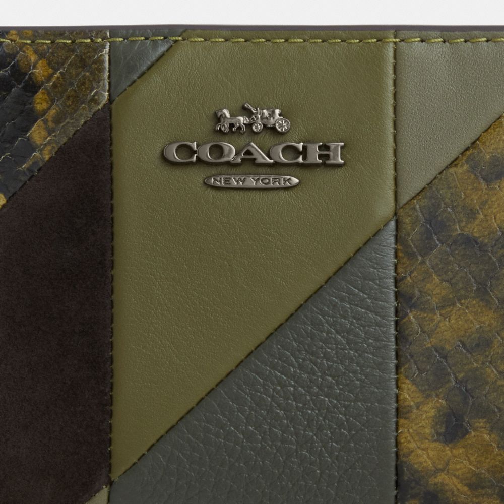 COACH®,Snap Wallet With Patchwork And Snake Print,,Closer View