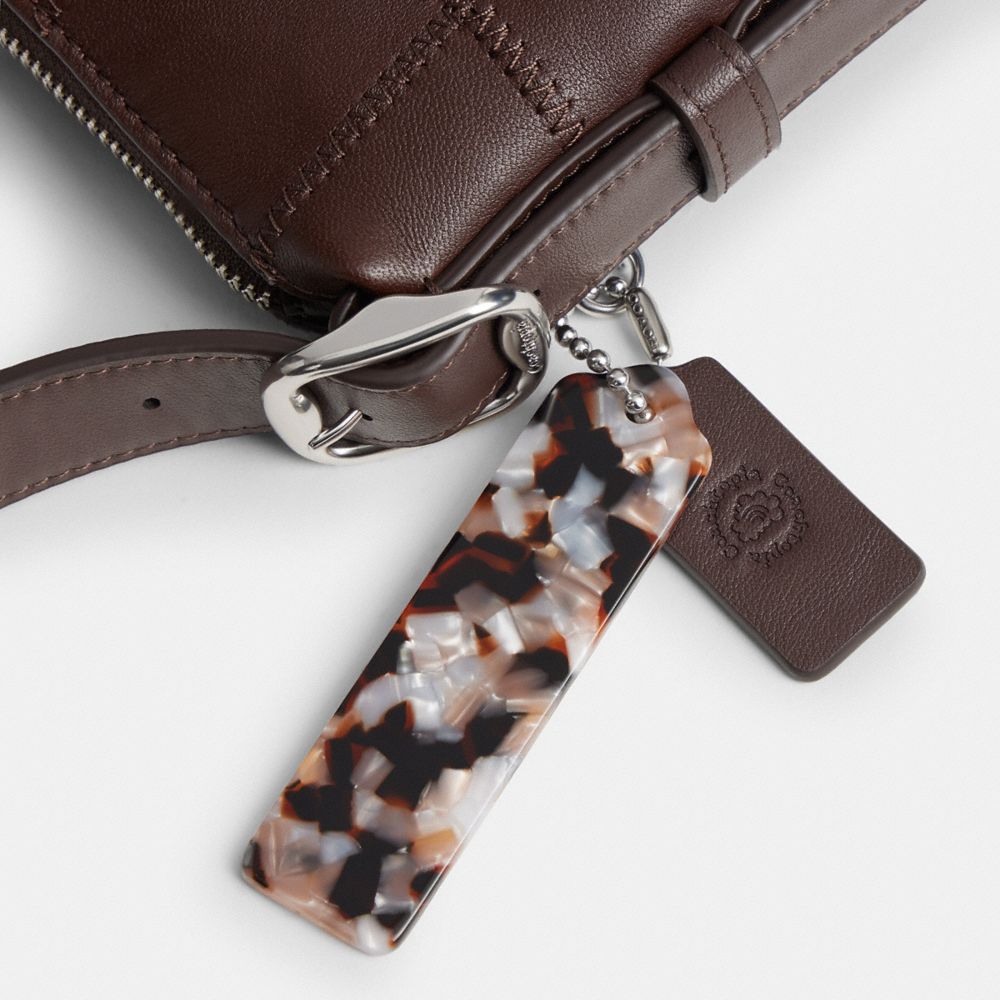 Alter/Ego Small Slouchy Shoulder Bag In Checkerboard Upcrafted Leather With Charms