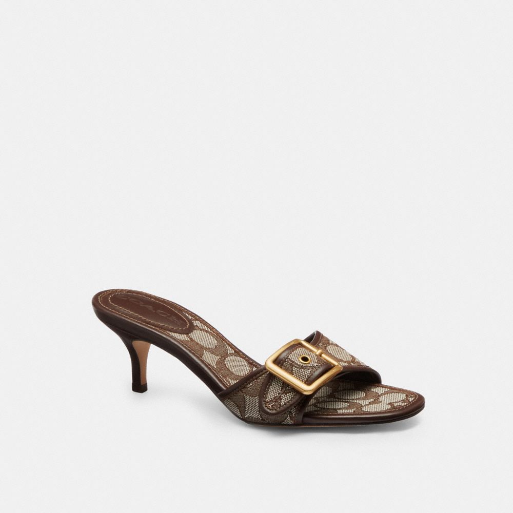 Coach Margot Sandal In Signature Jacquard In Multi
