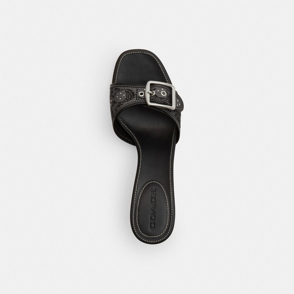 Coach Margot Sandal In Crystal Signature Jacquard In Multi