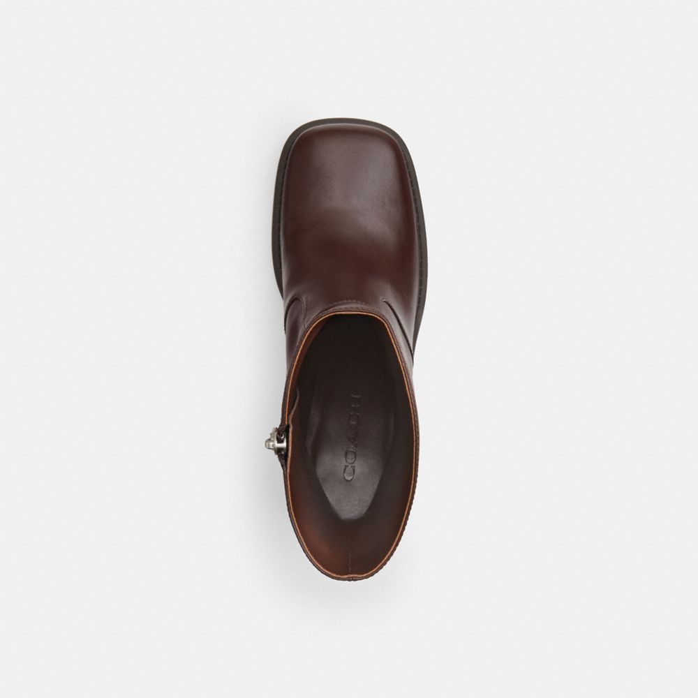 Coach Sculpted C Bootie In Brown